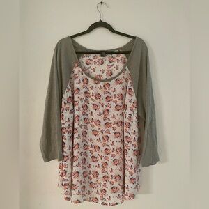 Torrid Floral Raglan Long Sleeve